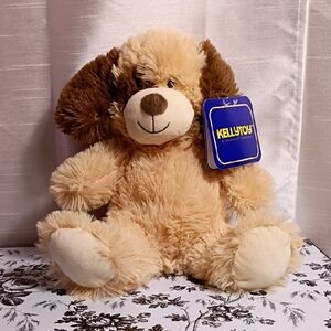Kellytoy Cream and Brown Plush Dog Toy